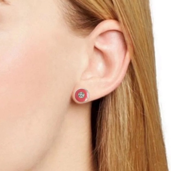 KATE SPADE • Coral Pink Candy Drops Stud Earrings - Picture 2 of 7